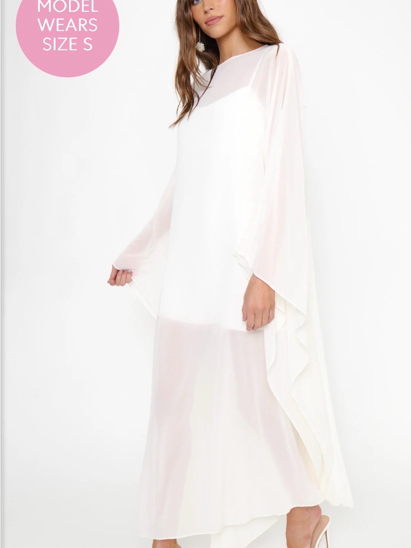 Show Me Your Mumu Olsen Maxi Dress Wedding Cake Chiffon